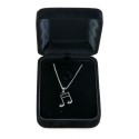 Sterling silver double quaver necklace