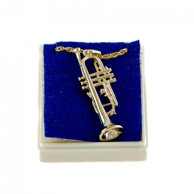 Golden trumpet necklace