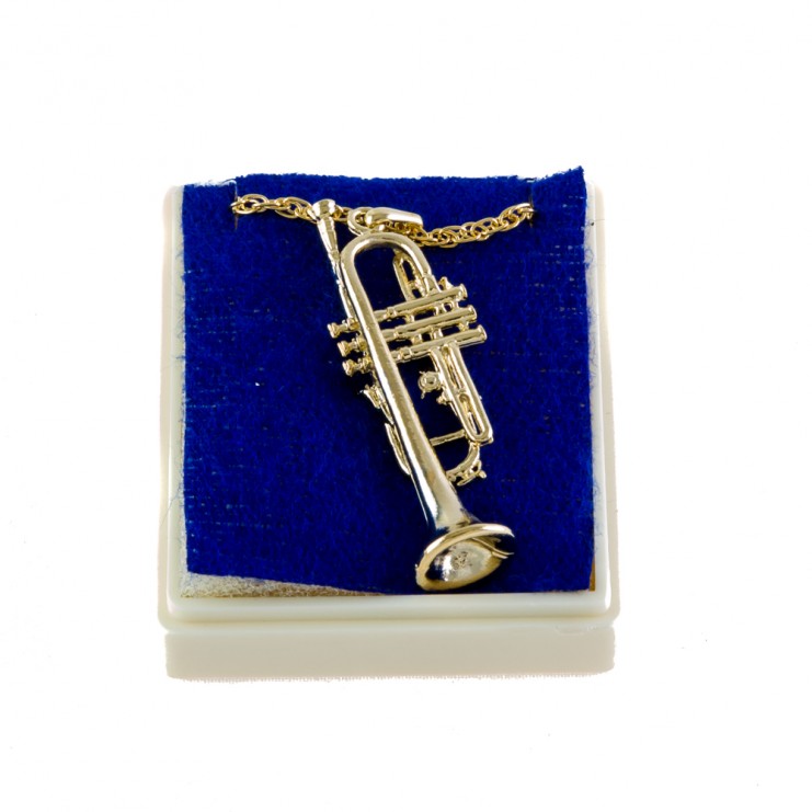 Trumpet gold necklace