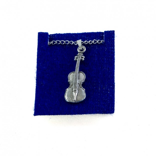 Collar viol&iacute;n/viola plateado