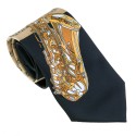 Brown saxophone tie