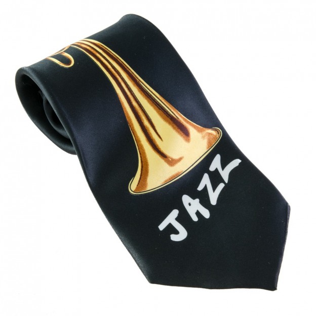 Black jazz tie