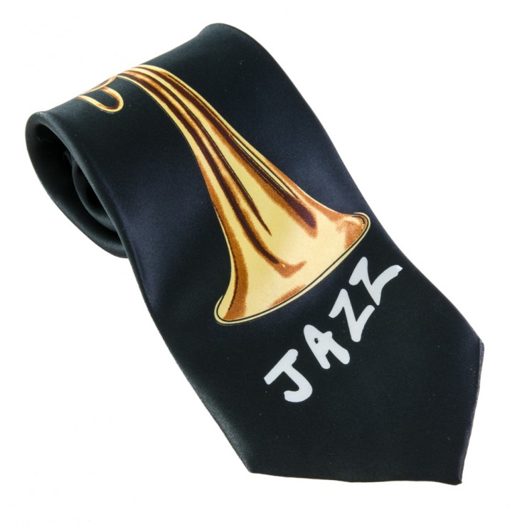 Black jazz tie