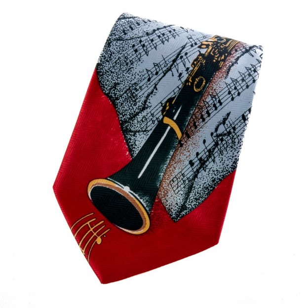 Red oboe tie