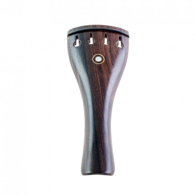 Rosewood violin tailpiece with Parisian eye