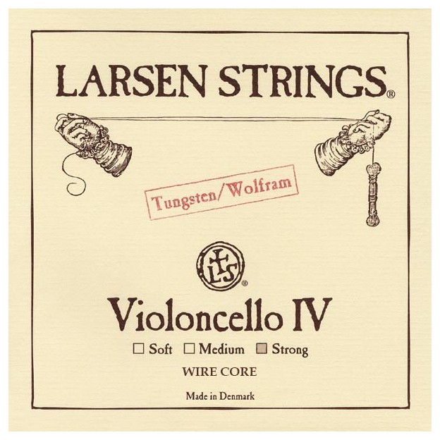 Cello string Larsen 4th C wire core Strong