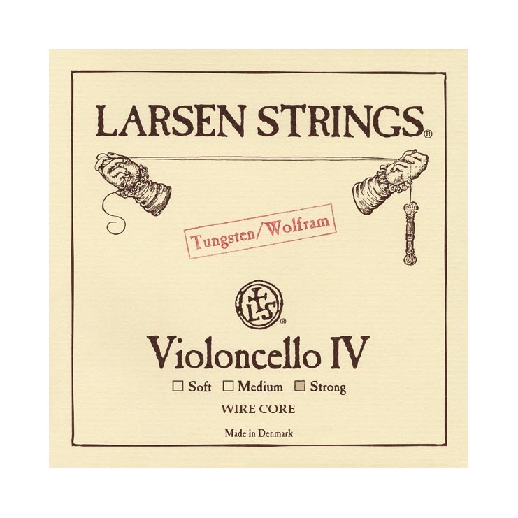 Cello string Larsen 4th C wire core Strong