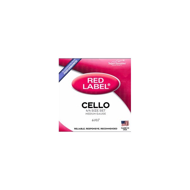 Super-Sensitive Red Label cello D string Medium