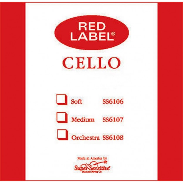 Cuerda cello Super-Sensitive Red Label 3ª Sol Medium