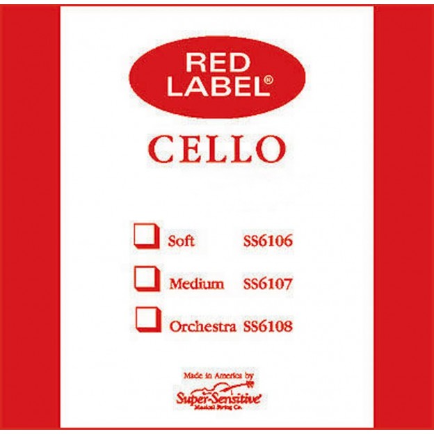Cuerda de cello Super-Sensitive Red Label 3ª Sol Medium