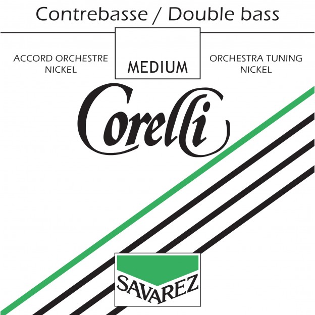 Cuerda contrabajo Corelli orquesta níquel 2ª Re Medium