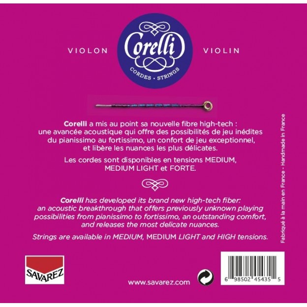 Cuerda de violín Corelli Cantiga 1ª Mi Bola Medium