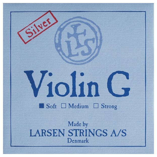 Cuerda de violín Larsen 4ª Sol plata Soft