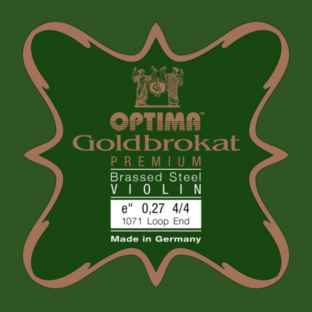 Optima Goldbrokat Premium Brassed violin E string, Loop 0.27 Hard