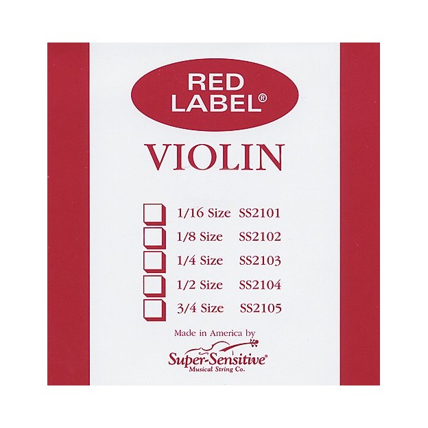 Super-Sensitive Red Label Red Label violin D string, 4/4 Medium