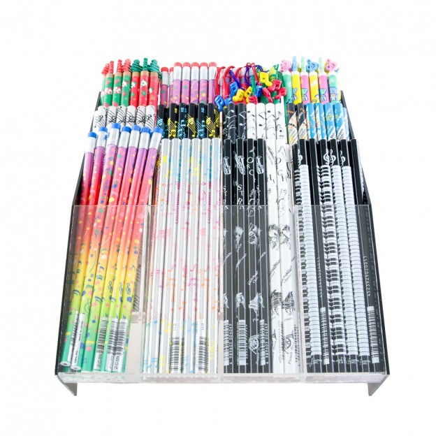 Display assorted pencils