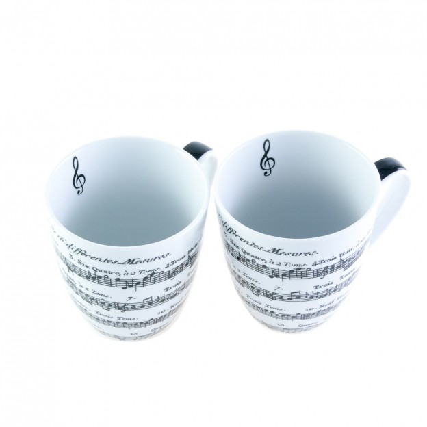Dos tazas porcelana partitura