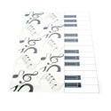 Dossier piano keyboard, score and notes