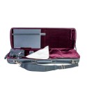 For-Tune CC oblong violin case grey/bordeaux