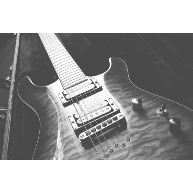 Carte de v&oelig;ux guitare &eacute;lectrique