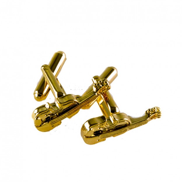 Violin/viola gold 3D cufflinks