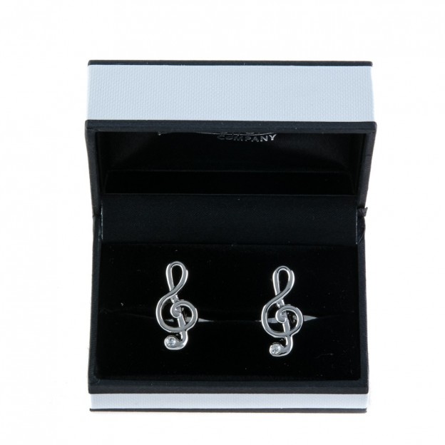 Treble clef cufflinks