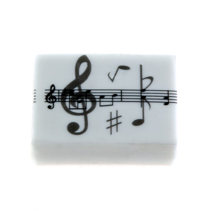Goma clave de sol y partitura x 10 unidades