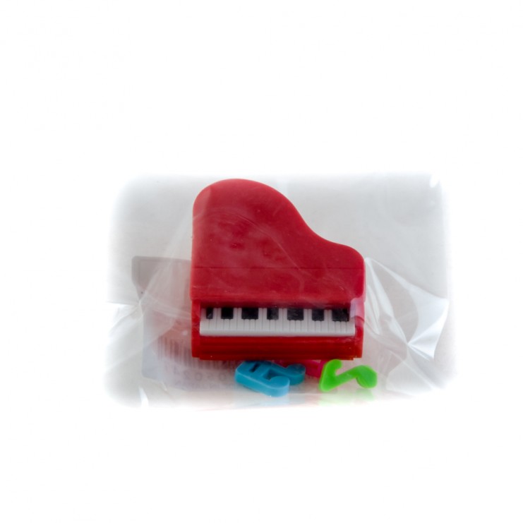 Grand piano red eraser x 10 pcs