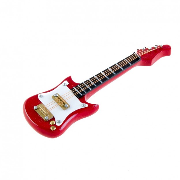 Red electric guitar magnet