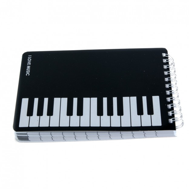 Libreta con espirales teclado
