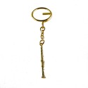 Clarinet golden keychain