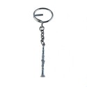 Llavero clarinete plateado