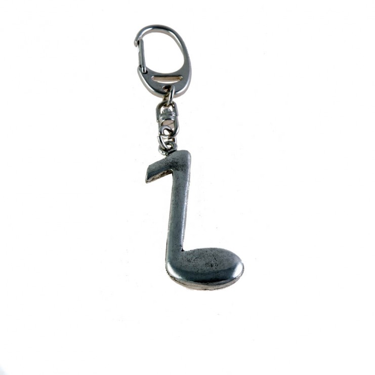 Quaver silver keychain