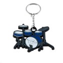 Blue drums rubber keychain