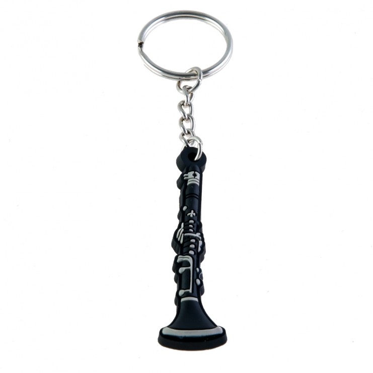 Clarinet rubber keychain