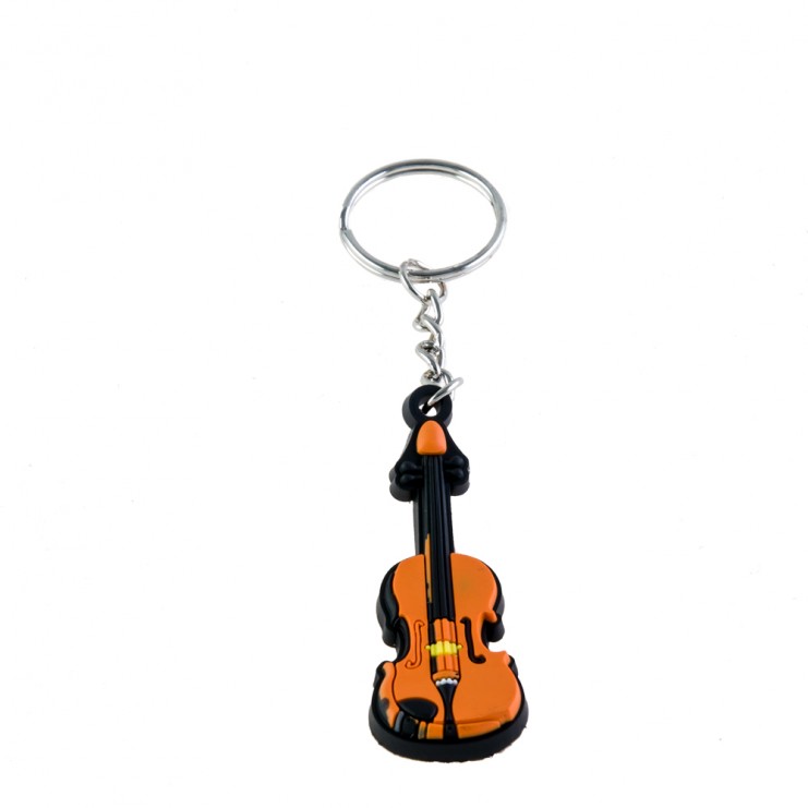 Violin rubber keychain