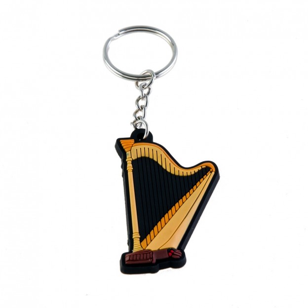 Harp rubber keychain