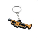 Trumpet rubber keychain