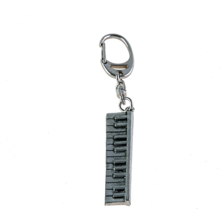 Keyboard silver keychain