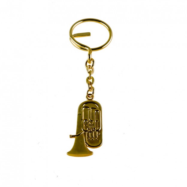 Tuba golden keychain