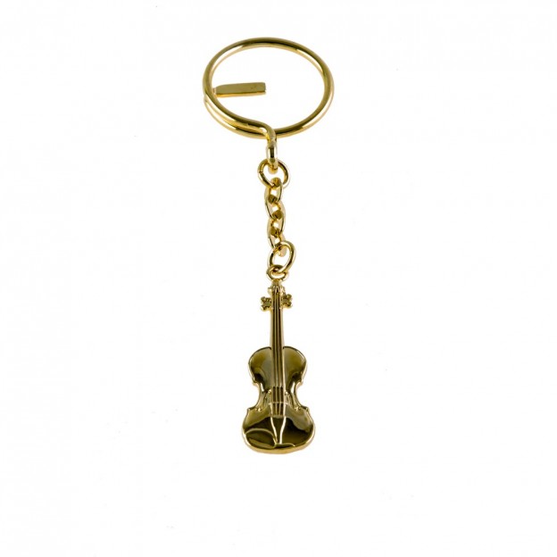 Violin/viola golden keychain