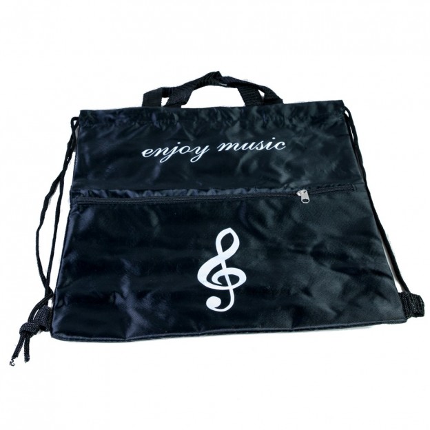 Sac à dos noir à cordons