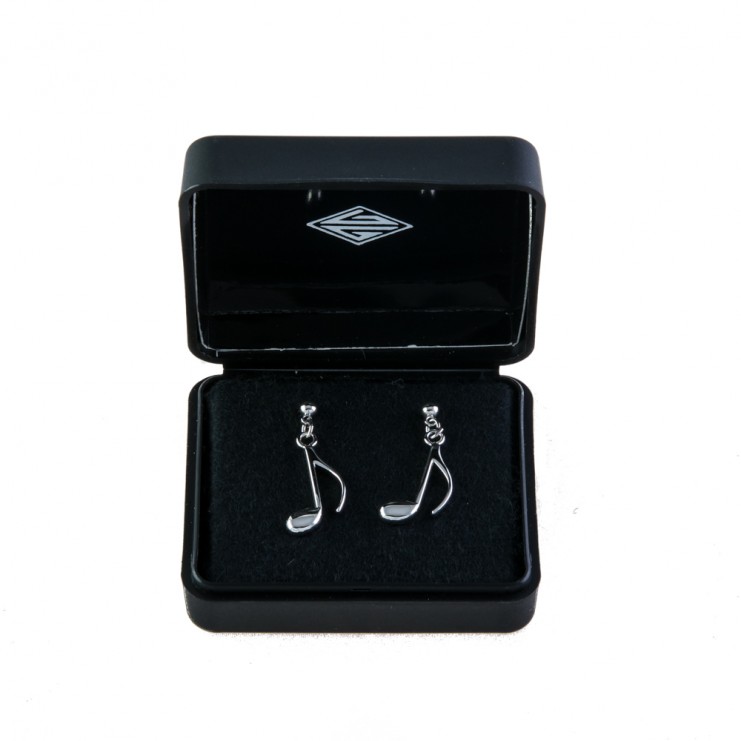 Pendientes plata de ley corchea