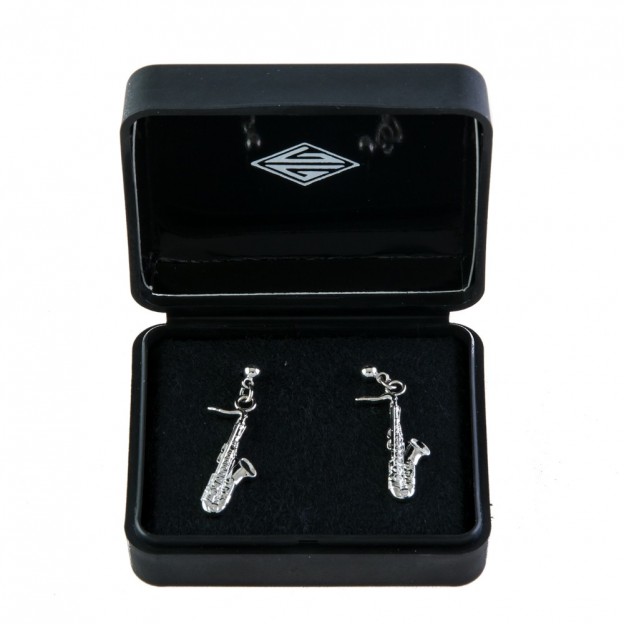 Pendientes saxo plateado