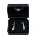 Pendientes saxo plateado