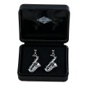 Pendientes 3D saxo plateado