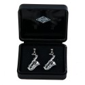 Pendientes saxo plateado 3D