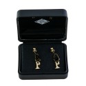 Trumpet gold earrings