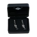 Pendientes trompeta plateado