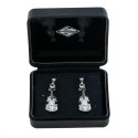 Pendientes 3D violín/viola plateado